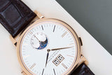 Saxonia Moon Phase 'Silver Dial - Rose Gold'