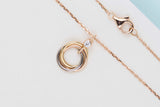 Trinity Necklace - Rose Gold & Diamond - B&P