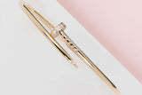 Juste Un Clou Bracelet Small - Yellow Gold & Diamonds - Size 16 - B&P