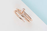 Juste Un Clou Double Ring - Rose Gold - Diamonds - Size 54 - B&P
