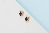 Vintage Alhambra Earrings - Yellow Gold - Onyx - B&P