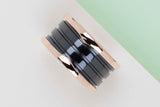 B.Zero 1 Four Band Ring - Size 56 - Rose Gold & Ceramic - B