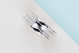 B.Zero 1 Two Band Ring - White Gold - Size 57 - B