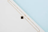 Vintage Alhambra Necklace - Yellow Gold - Onyx - 42 CM
