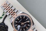 Datejust 36 Everose/Steel 'Black Dial - Roulette Date - Jubilee'