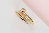 Juste Un Clou Ring - Yellow Gold & Diamonds - Size 55 - B&P