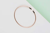 Tiffany T Narrow Wire Bracelet - Rose Gold - Size M - B