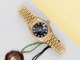 Datejust 26 'Black Diamond Dial - President'
