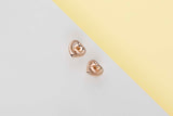 Elsa Peretti Open Heart Earrings - 11 MM -  Rose Gold - B