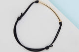 Bracelet with Hollow Tubed Bar - Yellow Gold