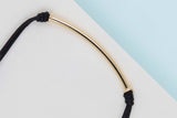 Bracelet with Hollow Tubed Bar - Yellow Gold