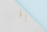 Geometric Hoop Earrings - Yellow Gold & Diamonds