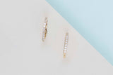 Geometric Hoop Earrings - Yellow Gold & Diamonds