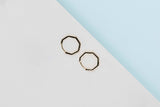 Geometric Hoop Earrings - Yellow Gold & Diamonds