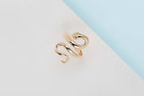 Serpent Ring - Yellow Gold & Diamonds - Size 55