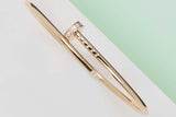 Juste Un Clou Bracelet Small - Yellow Gold & Diamonds - Size 16 - B&P