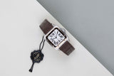 Santos 100 Medium 'Silver Roman Dial'