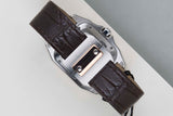 Santos 100 Medium 'Silver Roman Dial'