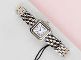 Panthère Small 'Yellow Gold and Steel - White Roman Dial'