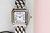 Panthère Small 'Yellow Gold and Steel - White Roman Dial'