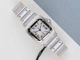 Santos Galbée 'White Roman Dial - Steel/Yellow Gold'