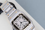 Santos Galbée 'White Roman Dial - Steel/Yellow Gold'