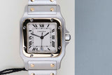 Santos Galbée 'White Roman Dial - Steel/Yellow Gold'