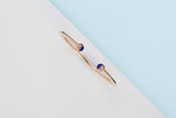 Possession Open Bangle Bracelet - Lapis Lazuli & Rose Gold - Size 16 - B&P