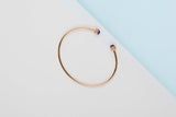 Possession Open Bangle Bracelet - Lapis Lazuli & Rose Gold - Size 16 - B&P
