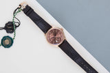 Cellini Dual Time 'Rose Gold - Chocolate Dial'