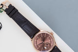 Cellini Dual Time 'Rose Gold - Chocolate Dial'