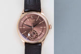 Cellini Dual Time 'Rose Gold - Chocolate Dial'