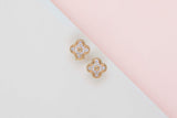 Vintage Alhambra Earrings - Yellow Gold - Diamonds - B&P