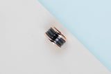 B.Zero 1 Four Band Ring - Size 54 - Rose Gold & Ceramic - B
