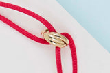 Trinity Cord Bracelet - Yellow Gold - Pouch