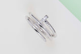 Juste Un Clou Double Ring - White Gold - Diamonds - Size 56 - B&P