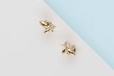 Paloma Picasso Olive Leaf Earrings - Yellow Gold & Diamonds - B