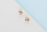Paloma Picasso Olive Leaf Earrings - Yellow Gold & Diamonds - B