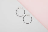 Love Hoop Earings Large - White Gold - B&P