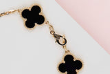 Vintage Alhambra Bracelet - 5 Motifs - Onyx - 19,5 CM - B&P