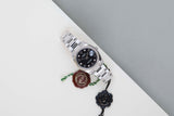 Oyster Perpetual Date 'Black Arabic Diamond Dial - Oyster'