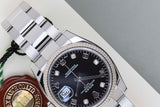 Oyster Perpetual Date 'Black Arabic Diamond Dial - Oyster'