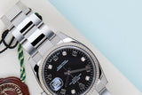Oyster Perpetual Date 'Black Arabic Diamond Dial - Oyster'