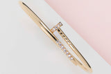 Juste Un Clou Bracelet Small - Yellow Gold & Reverse Set Diamonds - Size 16 - B&P