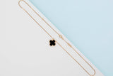 Vintage Alhambra Necklace - Yellow Gold - Onyx - 42 CM - B&P