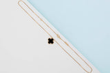 Vintage Alhambra Necklace - Yellow Gold - Onyx - 42 CM - B&P