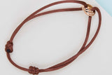 Trinity Cord Bracelet - Rose Gold - Pouch