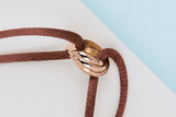 Trinity Cord Bracelet - Rose Gold - Pouch