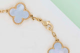 Vintage Alhambra Bracelet - 5 Motifs - Mother Of Pearl - 19,5 CM - B&P