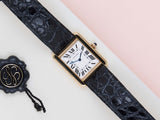 Tank Solo Small 'White Roman Dial - Yellow Gold'